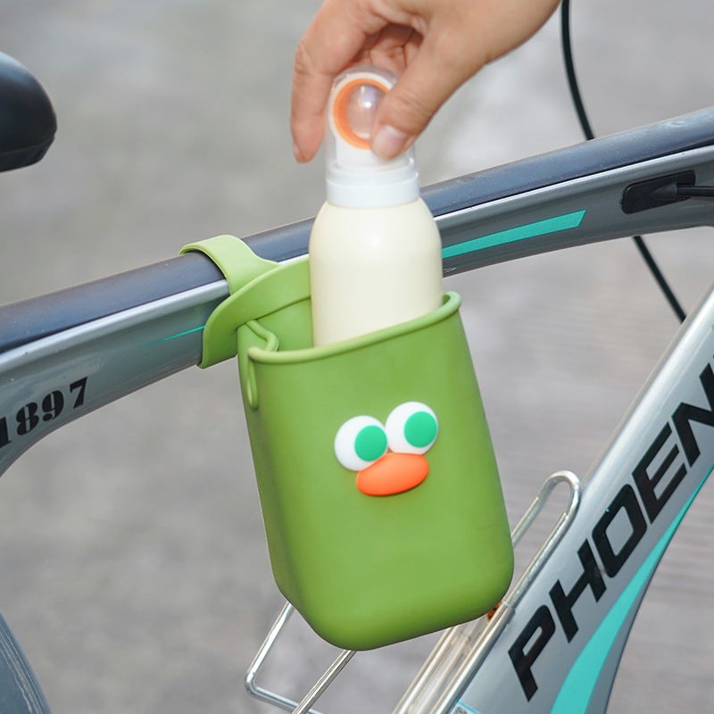 'S Test Cute Stroller Silicone Cup Holder Bicycle Wheelchair Swimming Pool Armrest Multifunctional Silicone Cup Bag - Image 3