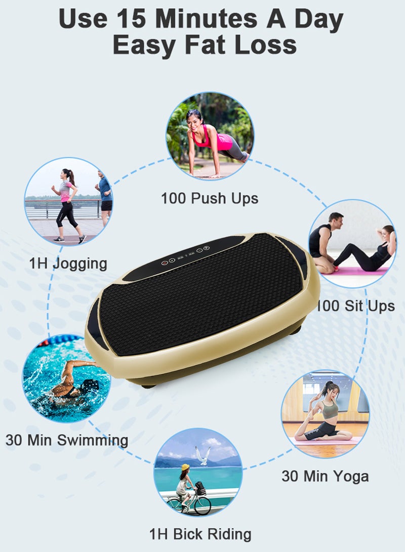 ETG Vibration Plates, Vibration Fitness Exercise Machine for Home Use, with Bluetooth Speaker 56*34*13.5cm - Image 4