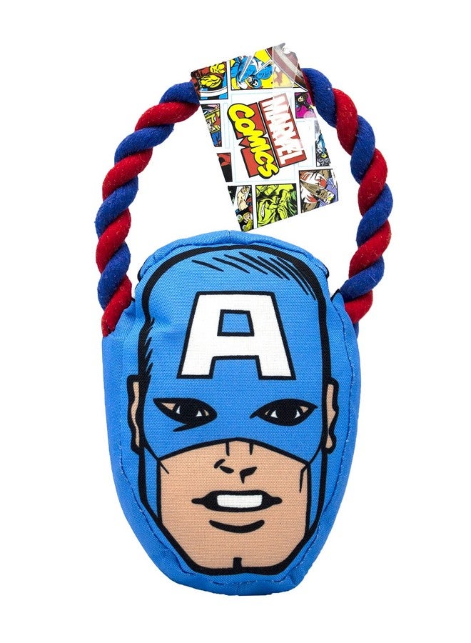 Marvel Comics for Pets Captain America Rope Pull Toy for Dogs | Fun and Adorable Super Hero Toys for All Dogs and Puppies | Officially Licensed Product of Marvel Comics for Pets