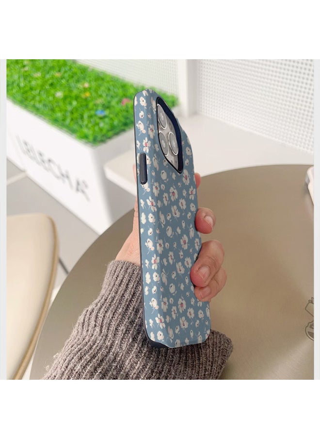 Generic - Explosions Film 2 In 1 Coated Shell For Iphone 13/13Promax Sealing Bag Button 11Promax-Color:Snow Mountain Moon-Applicable Model:For Iphone 14Promax (frosted) - Image 1