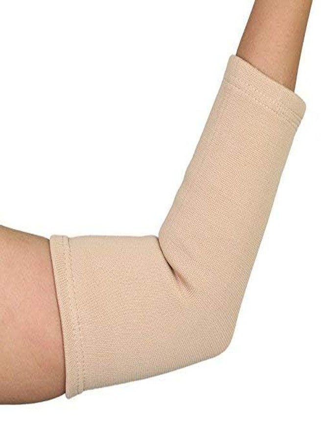 Compression Elbow Sleeve for Men & Women | Breathable Fabric Elbow Support | Anti-Slip Compression Sleeve for Sports, Gym, Tennis & Daily Use | Beige - Image 1