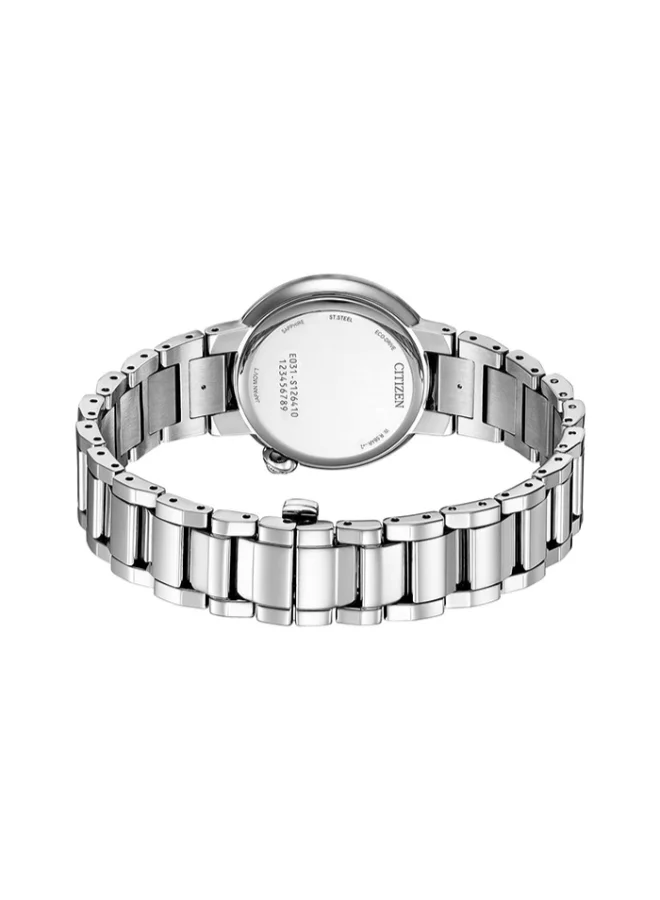 سيتيزن Women's Stainless Steel Strap Eco-Drive Standard Watch EM0910-80N - 30 mm