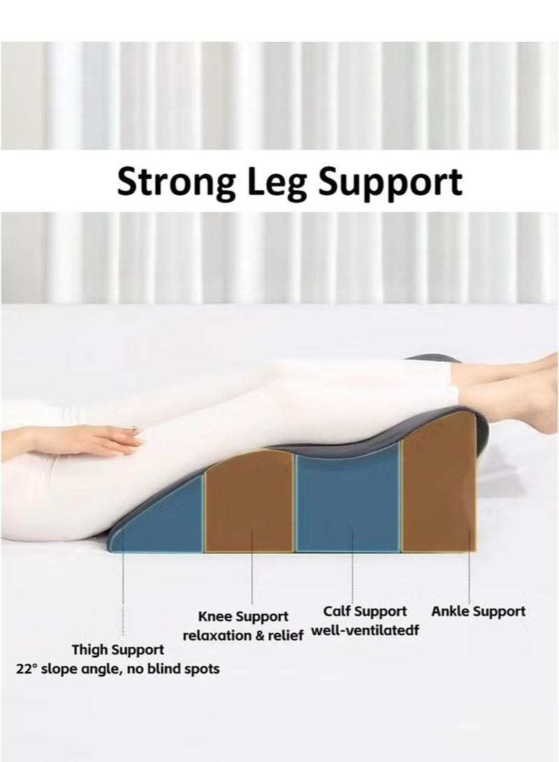 إزدنك وسادة ظهر إسفينية للسرير، وسادة راحة لوضع الساق، وسائد للسرير للجلوس للبالغين، وسادة إسفنجية ذكية لدعم الظهر، وسادة للقراءة للأسرة والأرائك للنوم وتخفيف آلام الظهر والساق وحموضة المعدة ومضادة للشخير - Image 5