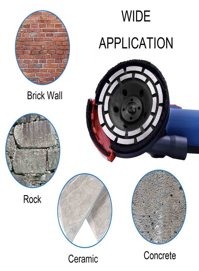 JONMON Double Row Diamond Cup - 5 Inch Surface Grinding Wheel, 125MM Heavy Duty Turbo Row Segment Grinder Disc Tool for Angle Grinder Polishing Concrete Masonry Granite Cleaning - Image 3