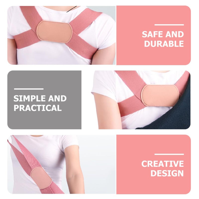 Adjustable Posture Corrector Back Support Belt L Size Pink For Women And Men - Image 5
