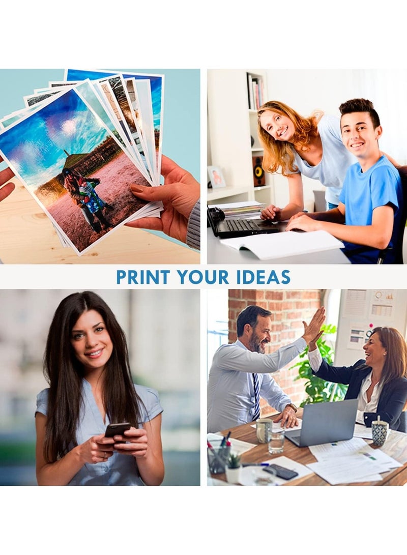 حبر متوافق مع طابعة CANON لـ PIXMA G3400، G2400، G1400، G4400، G4410، G3410، G2410، G1410، G3411، G2411، G1411، G4411 (4 عبوات أسود سماوي أرجواني أصفر) - Image 4