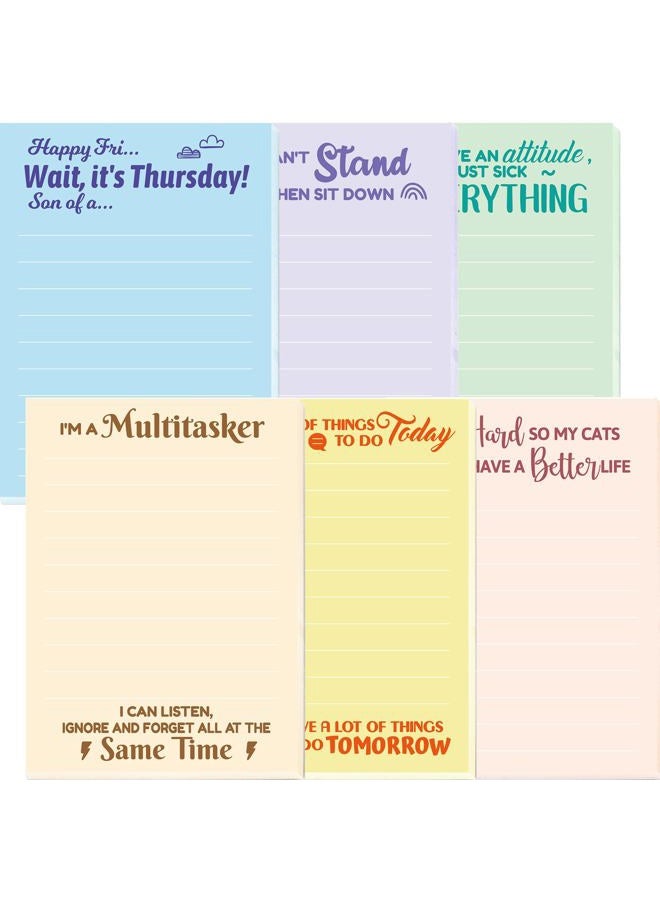 Fancy Land Funny Notepads with Sayings Lined Note Pad with Sarcastic Quotes for Coworkers Office Supplies Women Men 6 Pack - Image 2