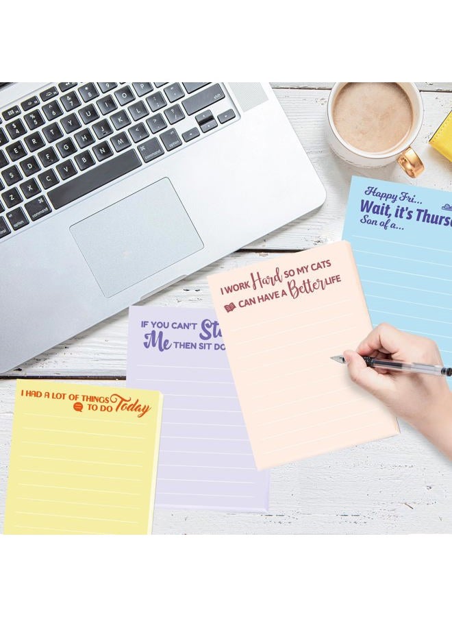 Fancy Land Funny Notepads with Sayings Lined Note Pad with Sarcastic Quotes for Coworkers Office Supplies Women Men 6 Pack - Image 4