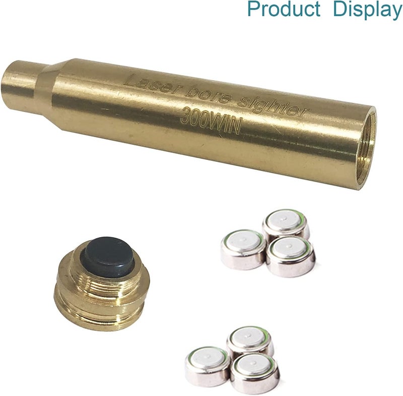 MOSANDON 300Win Red Dot Laser Bore Sight,.300 Win MAG Bore Sight Cal,.300WM Boresighter 7.62X67mm Cartridge Laser Boresighter with 2 Sets of Batteries - Image 4