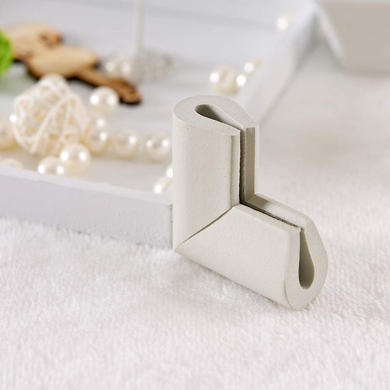 كلاراكو واقيات زوايا الطاولات الزجاجية، واقيات زوايا الأثاث تحمي الطفل من الإصابات الحادة، رمادي، 55 × 55 × 8 مم - Image 4