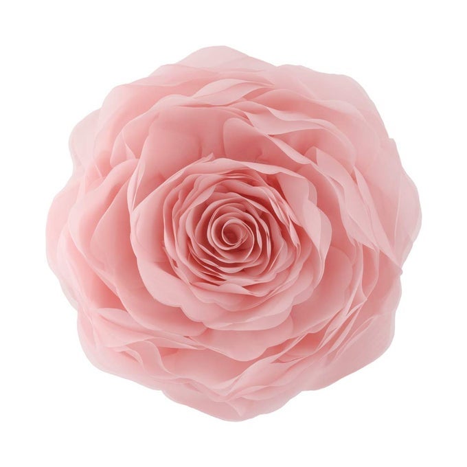 DECORATIVE FLOWER THROW PILLOW COVERS ROUND CUSHION AESTHETIC FLORAL ACCENT PILLOW CASES HANDMADE PILLOWCASE FOR BEDROOM BED COUCH CHAIR LIVING ROOM 14 INCH PINK