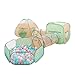 LimitlessFunN 5 in 1 Pop Up Kids Ball Pit Tents and Tunnels for Boys Girls Babies and Toddlers IndoorOutdoor Children Playhouse OrangeLight Green - Image 2