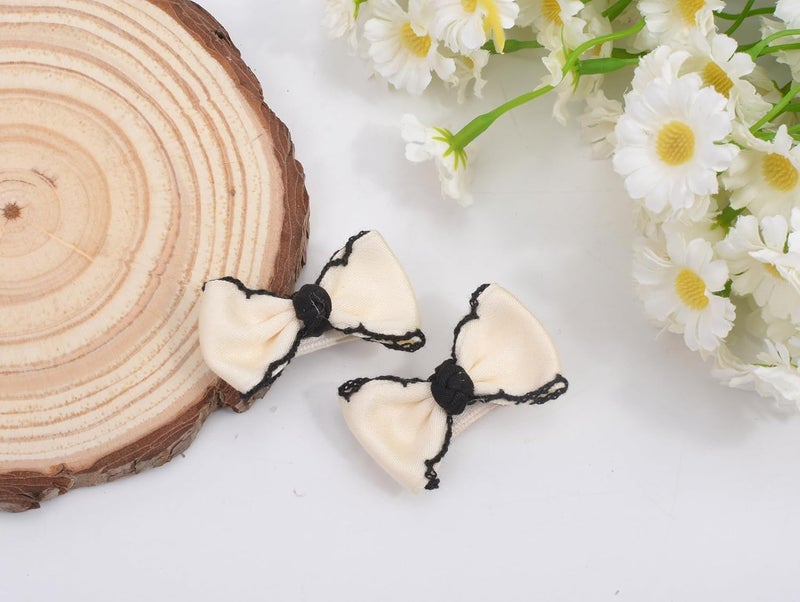 BIANHUAN Baby Girls Hair Bow Clips 10pcs Boutique Cotton Fully Lined Hair Pins Non Slip Baby Barrettes Accessories for Infants Toddlers Fine Hair by BIANHUAN SetC - Image 3