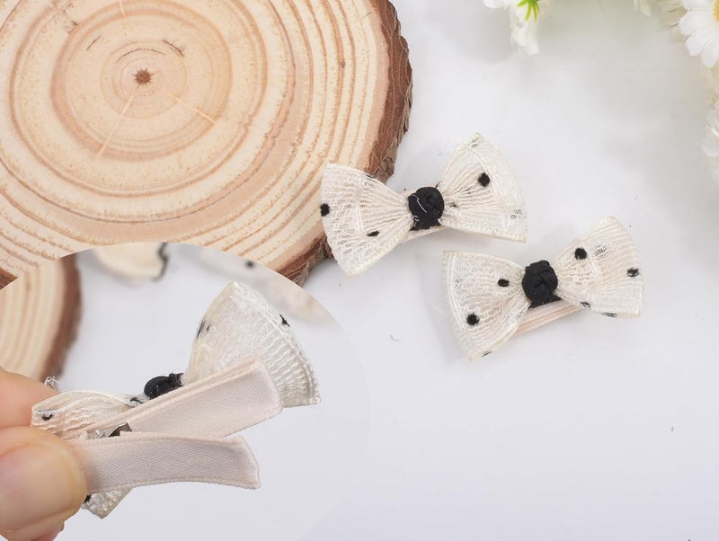 BIANHUAN Baby Girls Hair Bow Clips 10pcs Boutique Cotton Fully Lined Hair Pins Non Slip Baby Barrettes Accessories for Infants Toddlers Fine Hair by BIANHUAN SetC - Image 2