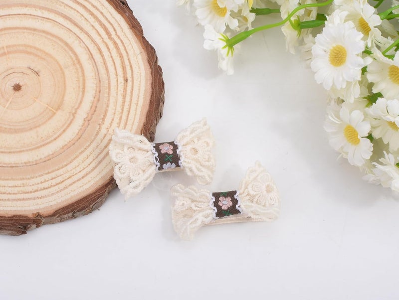 BIANHUAN Baby Girls Hair Bow Clips 10pcs Boutique Cotton Fully Lined Hair Pins Non Slip Baby Barrettes Accessories for Infants Toddlers Fine Hair by BIANHUAN SetC - Image 4