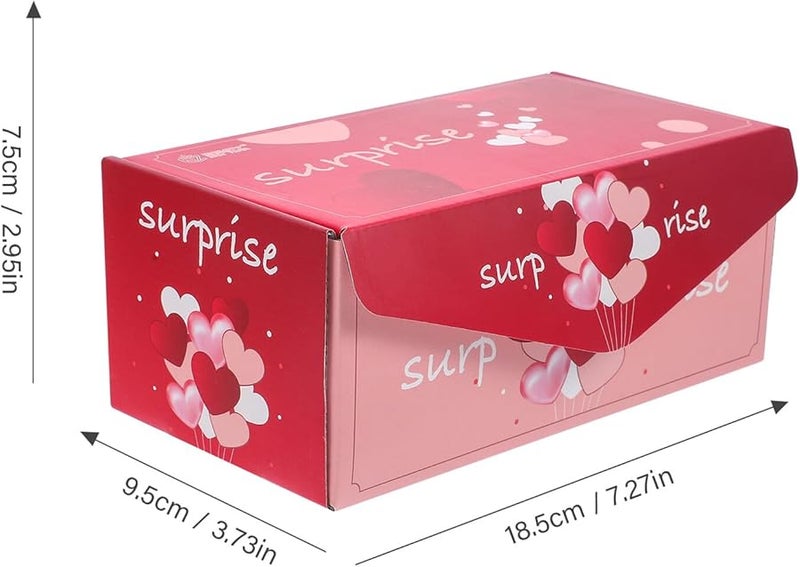GALPADA Valentine Bouncing Boxes with Bag Sturdy Cardboard Candy Treat Box for Chocolates Party Favors - Image 3