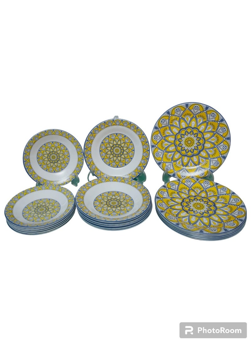 إليفاشن طقم أطباق 18 قطعة - Image 1