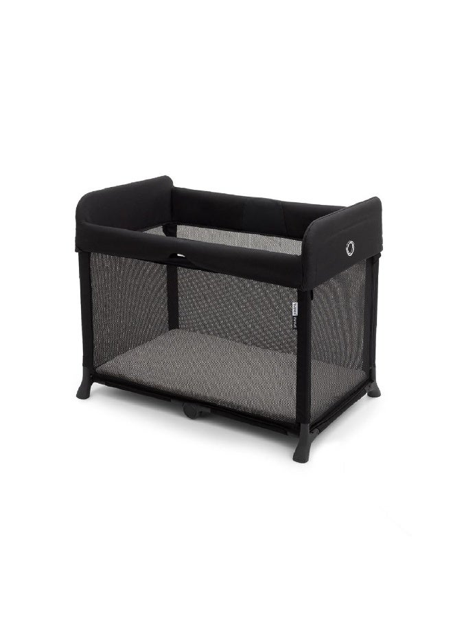 Bugaboo Stardust Travel Cot & Playard-Easy Unfold in One Second-With Zip In Bassinet, Mattress & Travel Bag-2 Year Warranty-For 0 to 2Y (Upto 15 Kg)-Black - Image 1