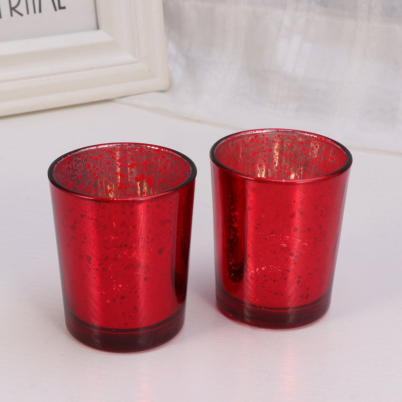 10 pcs Glass Candlestick Ornament Desktop Candle Cup Decoration for Home Office - Image 1