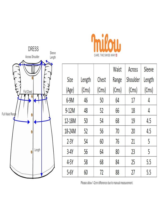 Milou Baby-Girl's Cotton A-Line Knee-Length Casual Dress (BG_D0003 C2_White AOP - Image 4