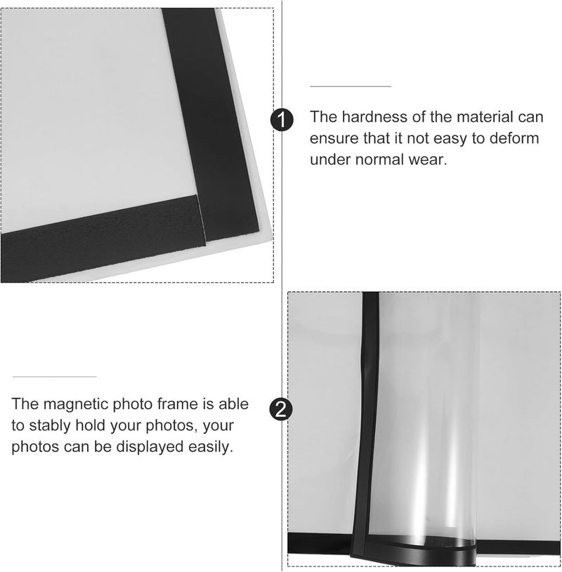Seasonal & permanent compatible Luxshiny Magnetic Photo Frame for Refrigerator 13.78 X 9.84 Inch Self-adhesive Black Canvas Picture Holder 25x35cm Magnetic Wall Decor for Home Kitchen Office All storage space compatible Well-engineered versatile build Full village delivery cover Durability boost selected material Low maintenance Shop & home all-space compatible Gulf user preference oriented build Globally popular elegant design Strong durable raw material All-item matching trendy build General purpose design Field test upgraded craftsmanship Rack friendly Bug proof seal UV resistant Instant order available stock Main road full logistics cover Transit damage minimized design Upgraded classic design All item simple matching build Stable inert material Precision processed material Different assemble options All space matching look - Image 3