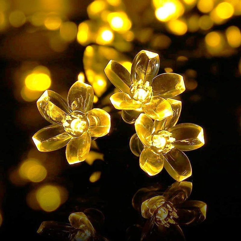 Lexton Lexton 20 Led Flower String Light Plug Sourced Warm Whitefor Indoor Outdoor Decorations - Image 1