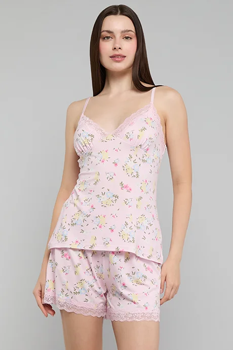 أر أند بي Printed Shorty Pyjama Set