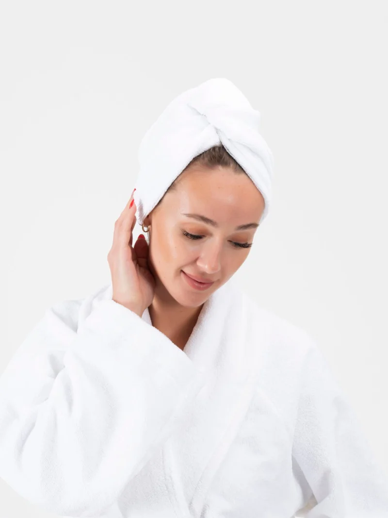 Ender Home Buttoned Hair Drying Cap Triga Velvet Head Towel Hair Cap