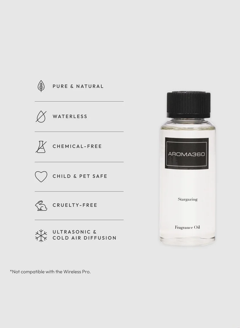 AROMA360 Stargazing Fragrance Oil Blend - Hotel Inspired for Luxury Essential Oil Diffusers - Aromatherapy Scent Diffuser Oil - White Tea, Bergamot, and Jasmine