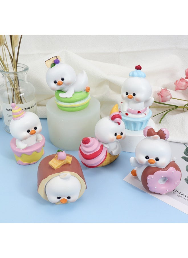 Cute Small Animal Silicone Mold Three-dimensional Duck Bear Kitten Aromatherapy Plaster Doll Collection Decoration Mold-Color - Image 3