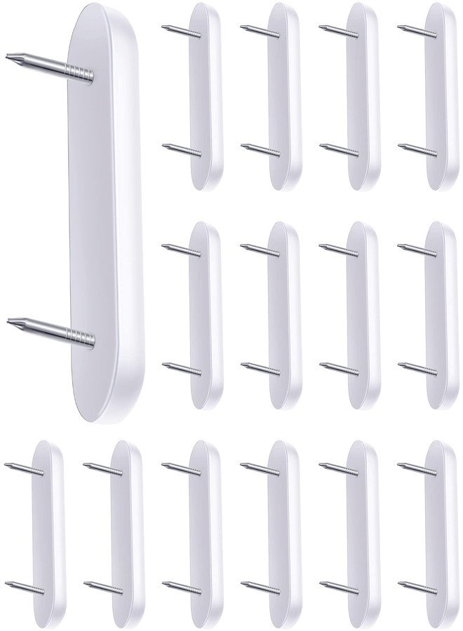 Jetec Plastic Head Double Pins Bed Skirt Holding Pins White Furniture Chair Leg Brooch Glide Nails Holding Brooch for Slipcovers and Bedskirts(15 Pieces) - Image 1