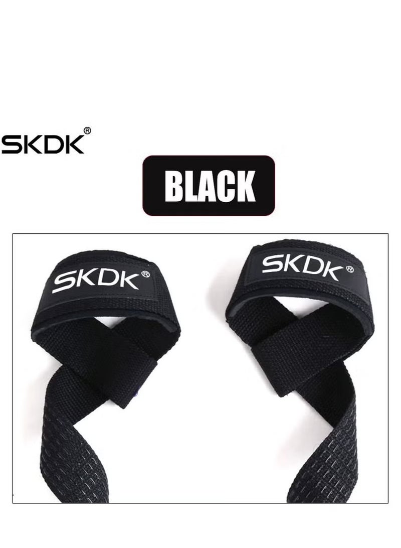 إس كي دي كي أحزمة رفع سيليكون غير قابلة للانزلاق ، أحزمة للصالة الرياضية ، رفع الأثقال ، أساور المعصم أحزمة رياضية للألعاب الرياضية للنساء والرجال ورفع الأثقال وكمال الأجسام وتدريب القوة（أسود） - Image 2