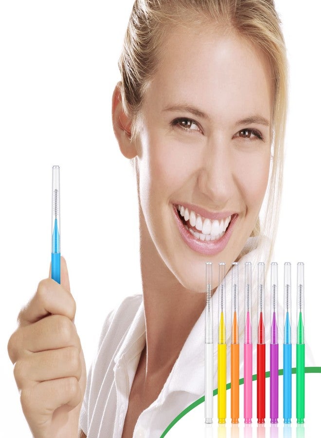 Patelai 80 Pieces Multicolored Braces Brush for Cleaner Interdental Brush Toothpick Dental Tooth Flossing Head Oral Dental Hygiene Flosser Tooth Cleaning Tool Kit, 8 Colors - Image 4