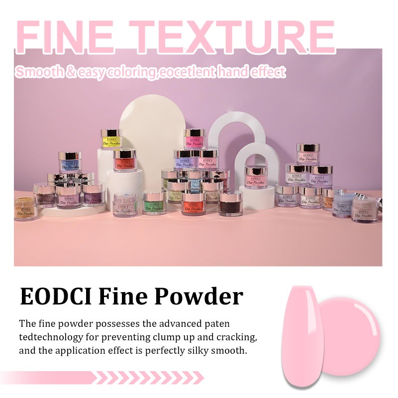 EODCI 1 Oz/28g Pink Dip Powder, Neutral Nail Dipping Powder for Long-lasting 28 Days+ Dip Nail Art French Manicure Nail Starter & Professional Home DIY Salon Use, No Needed Nail Lamp Curing - Image 2