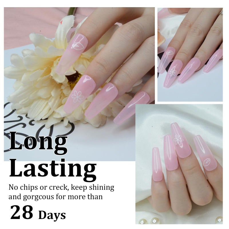 EODCI 1 Oz/28g Pink Dip Powder, Neutral Nail Dipping Powder for Long-lasting 28 Days+ Dip Nail Art French Manicure Nail Starter & Professional Home DIY Salon Use, No Needed Nail Lamp Curing - Image 3