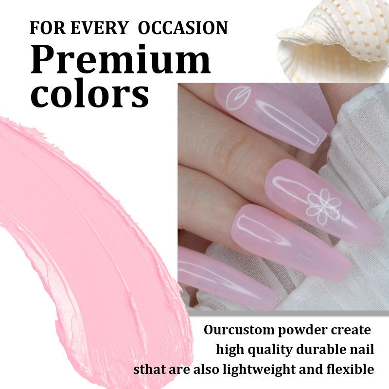 EODCI 1 Oz/28g Pink Dip Powder, Neutral Nail Dipping Powder for Long-lasting 28 Days+ Dip Nail Art French Manicure Nail Starter & Professional Home DIY Salon Use, No Needed Nail Lamp Curing - Image 4