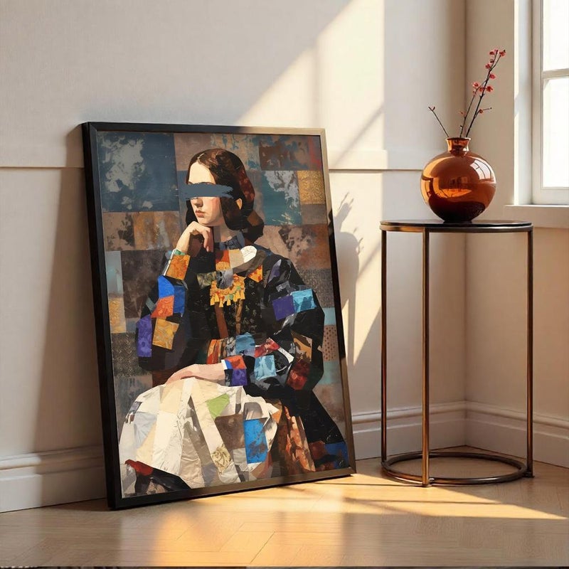 ماركتنا لوحة قماشية بتصميم الفن التجريدي مع برواز مجوف مقاس (40×60) قطعة واحدة - Image 3