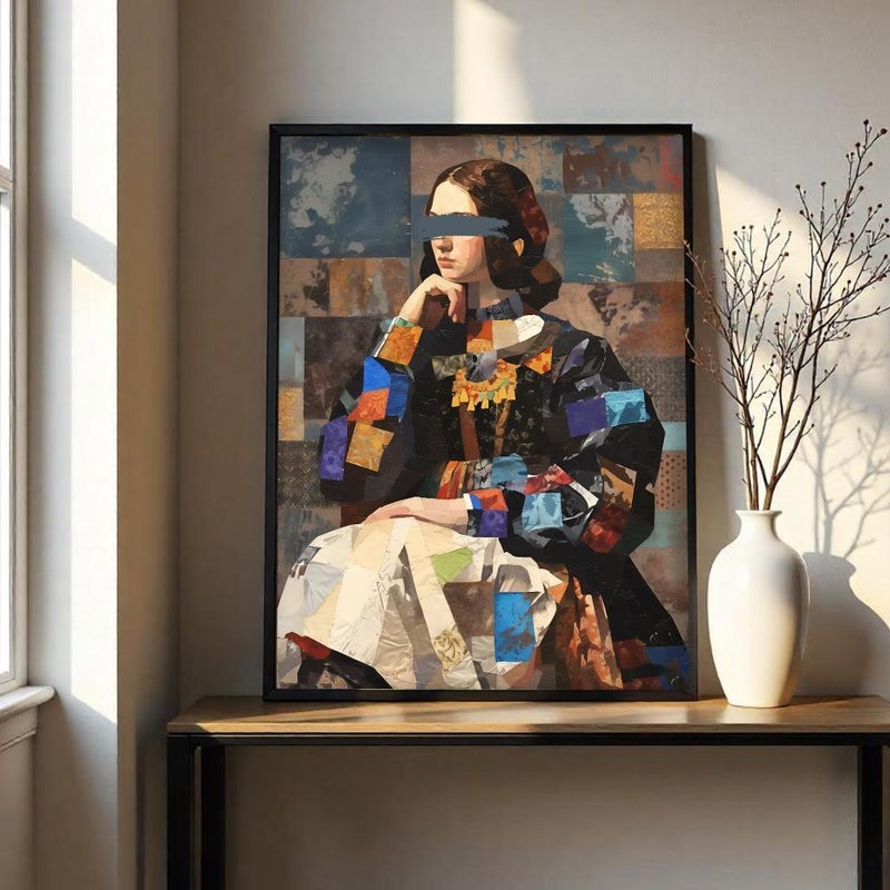 ماركتنا لوحة قماشية بتصميم الفن التجريدي مع برواز مجوف مقاس (40×60) قطعة واحدة - Image 2