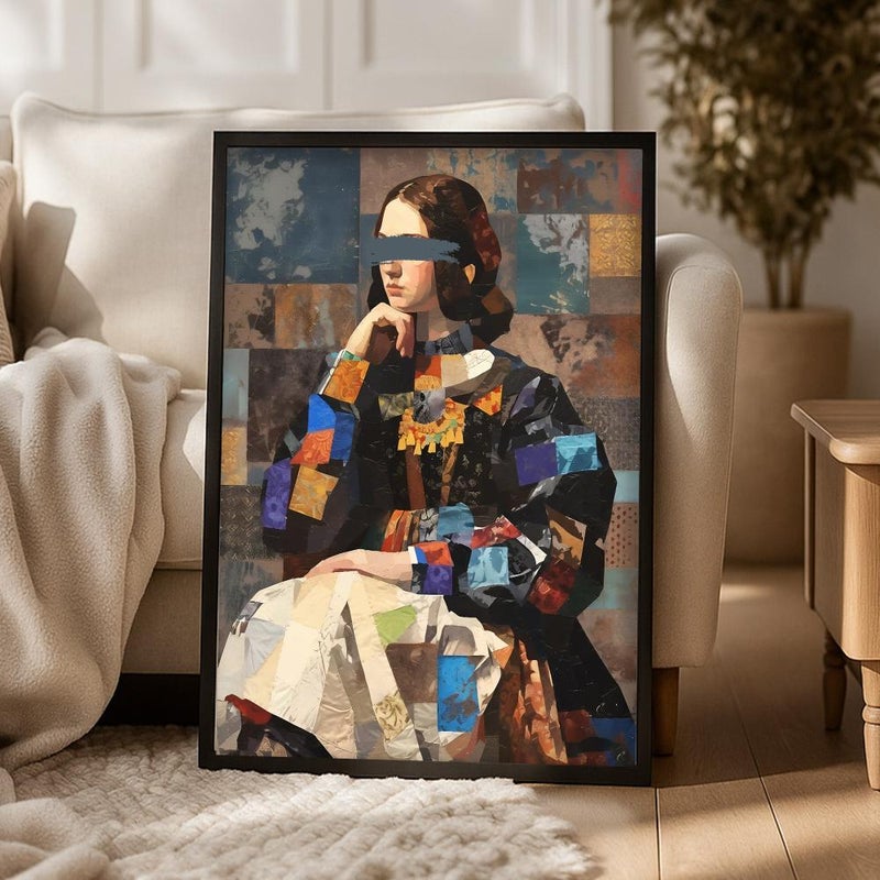 ماركتنا لوحة قماشية بتصميم الفن التجريدي مع برواز مجوف مقاس (40×60) قطعة واحدة - Image 1