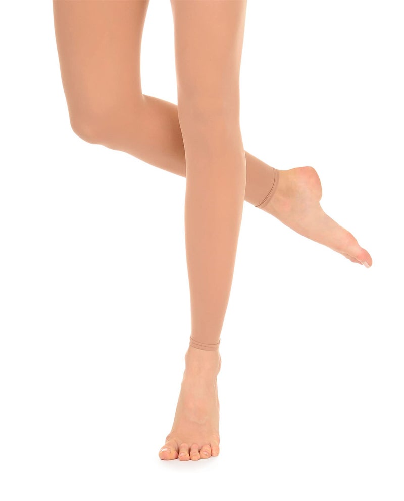 Danskin Women's Microfiber Footless Tight, Classic light toast, C/D - Image 1