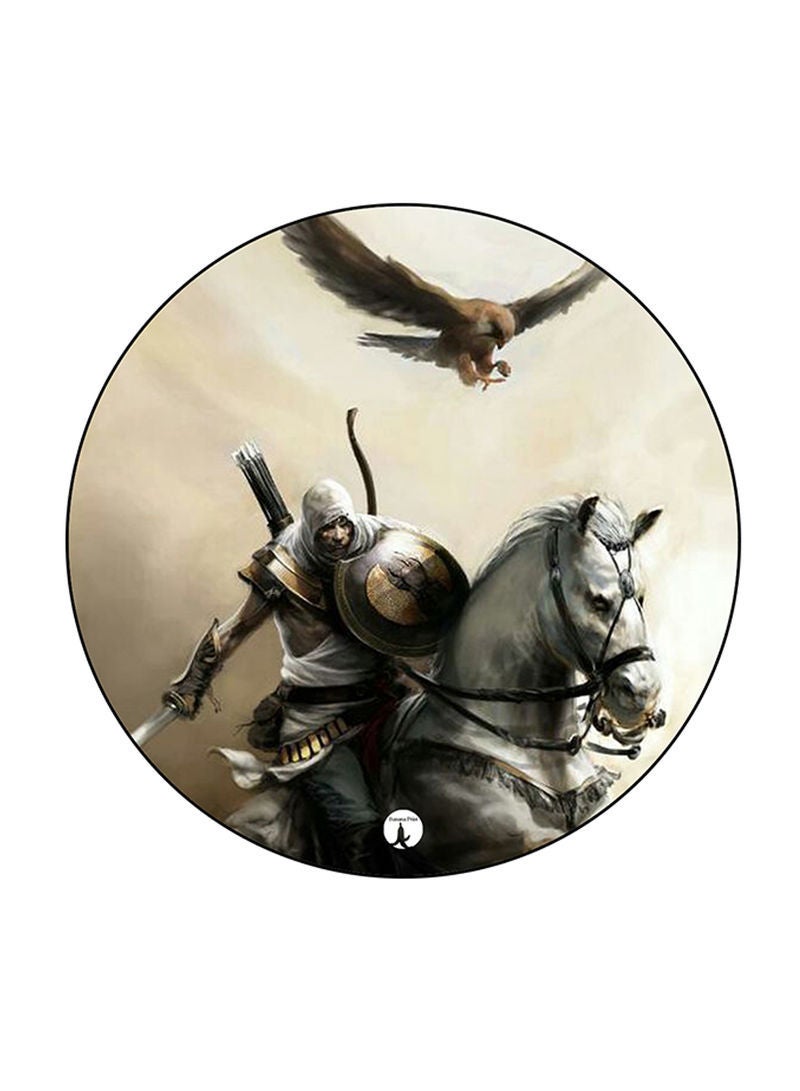 RKN Video Game Assassin'S Creed Printed Mouse Pad Round  Multicolour