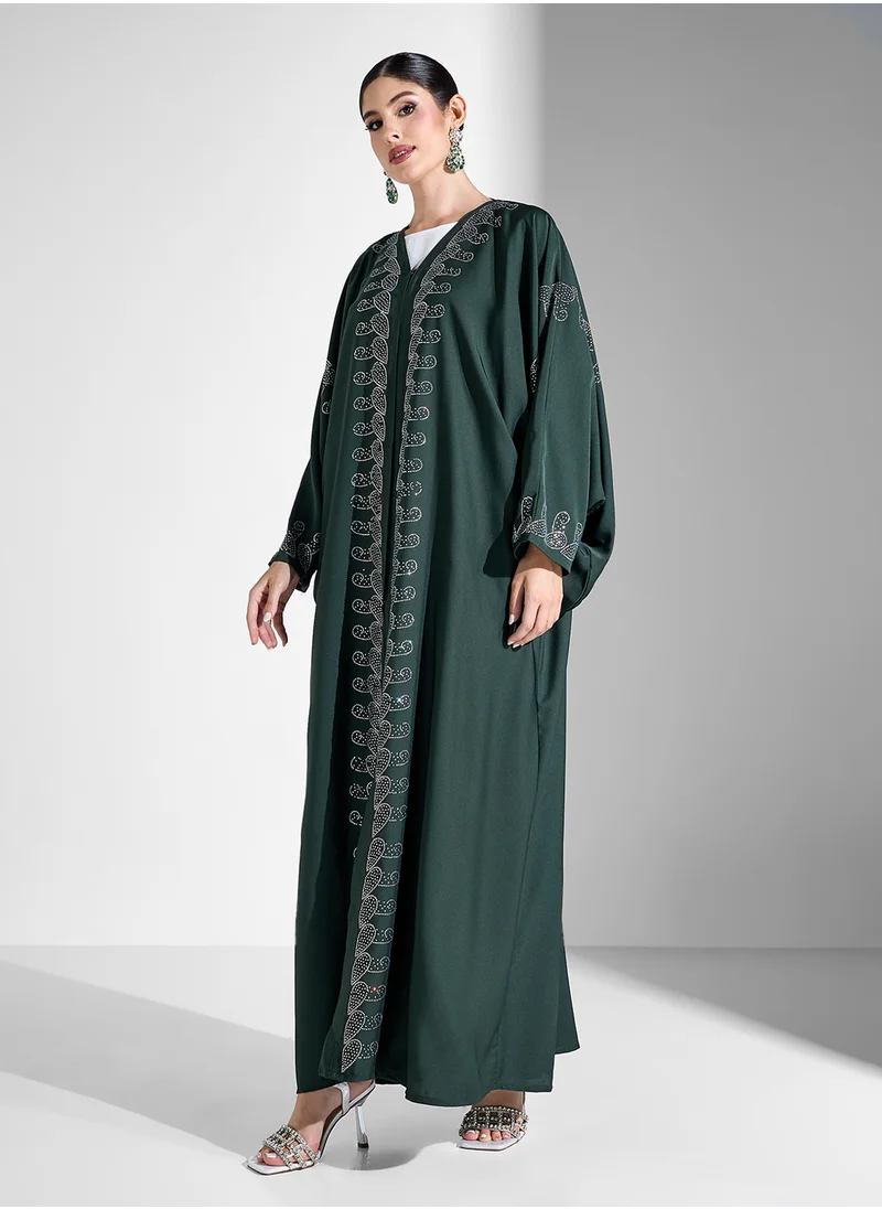 Khizana Embellished Abaya With Sheila