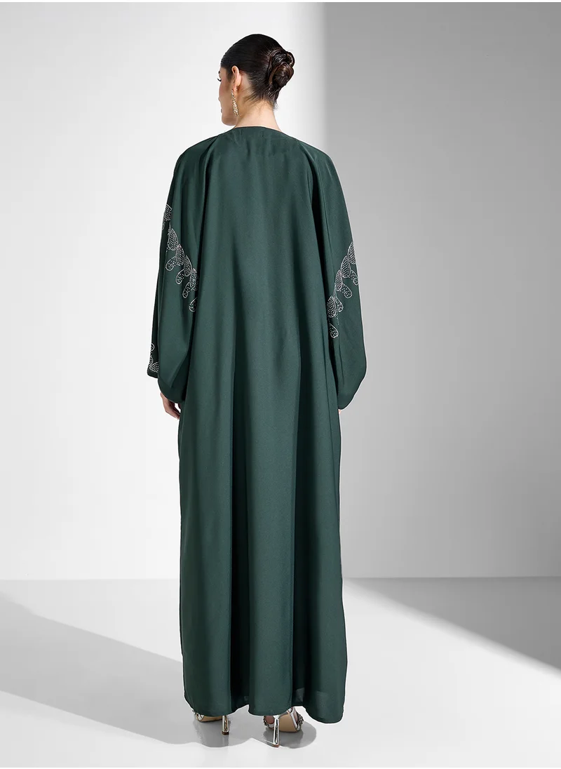 Khizana Embellished Abaya With Sheila