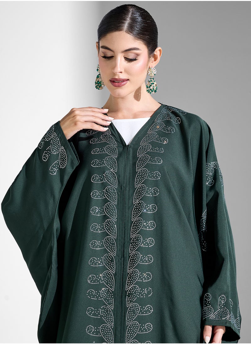 Embellished Abaya With Sheila