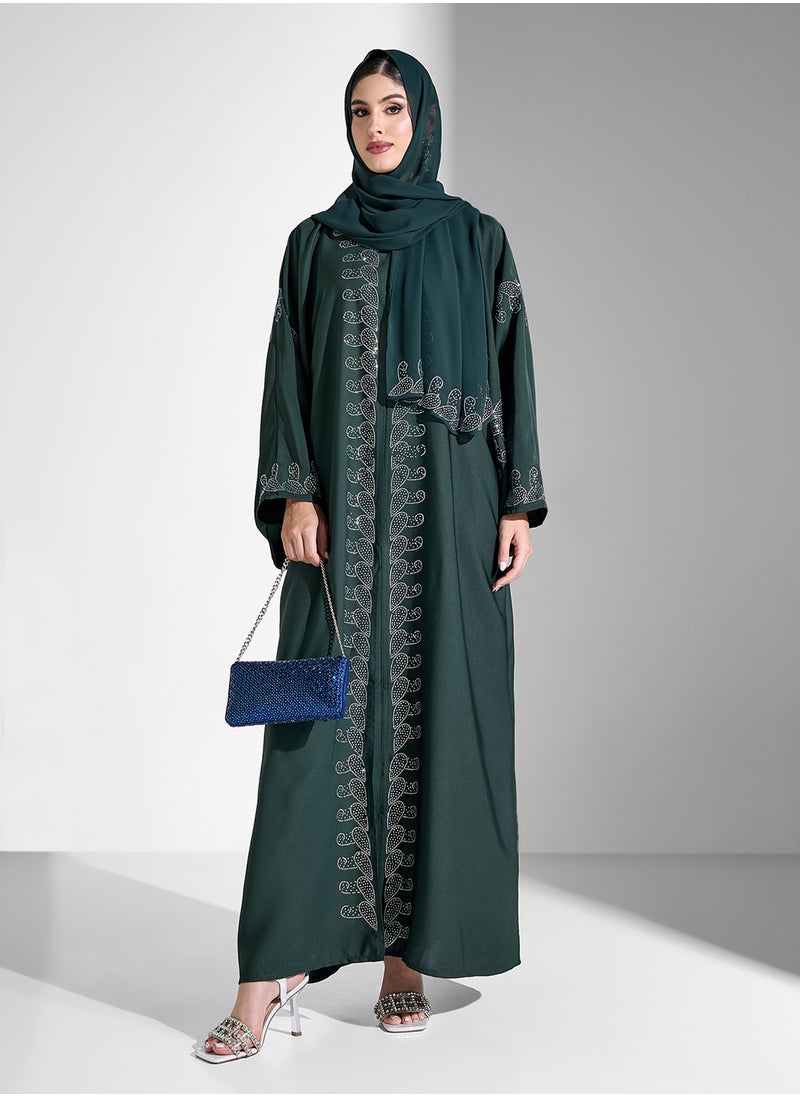 Embellished Abaya With Sheila