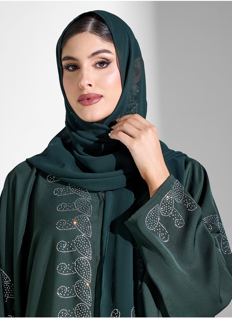 Embellished Abaya With Sheila
