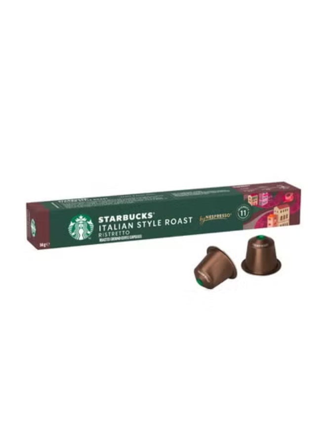 ستاربكس كبسولات قهوة ستاربكس إيطالية داكنة التحميص ١٠ كبسولات