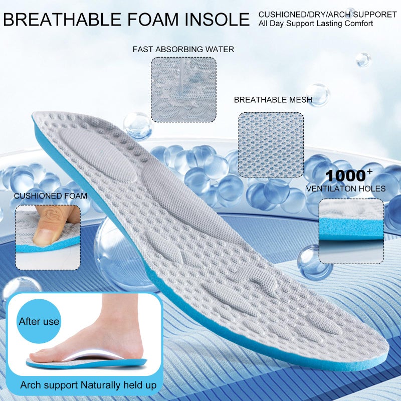 ZOVE Wide Toe Box Shoes for Men Extra Wide Width Sneakers Non-Slip Ultra Light Wide Tennis Running Shoes Breathable Casual Walking Sneakers Diabetes Workout Gym Jogging 8826 Full Black 45 - Image 4