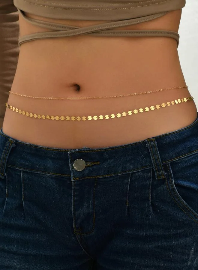 Take Two Dual Chain Round Pendants Waist Chain