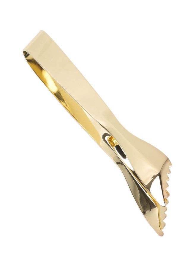 Chazcool Ice Tongs, Gold Tongs for Serving Food, Stainless Steel Serving Tong Sugar Cubes Tongs, Ice Cube Tong for Camping Barbecue Salad Desserts Frying Party Coffee Bar - Image 3